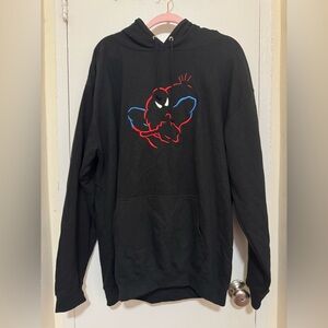 Marvel Black Hoodie with Red and Blue Graphic